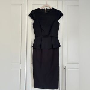Elegant Black Peplum Dress